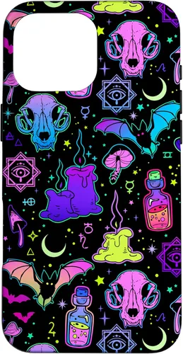Vista 19 de Funda de brujería mágica para iPhone 16 con diseño gótico pastel de Halloween