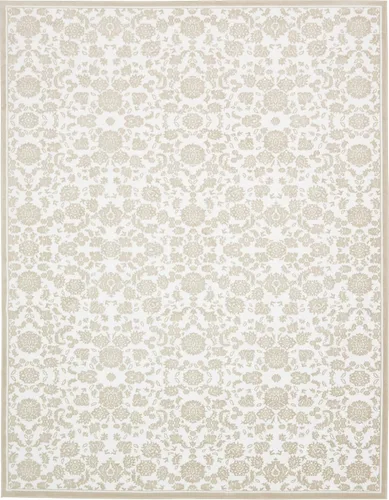 Vista 21 de Unique Loom Colección Rushmore Alfombra de Área - Taft (2' x 3' 1" Rectángulo, Blanco Nieve/Beige)
