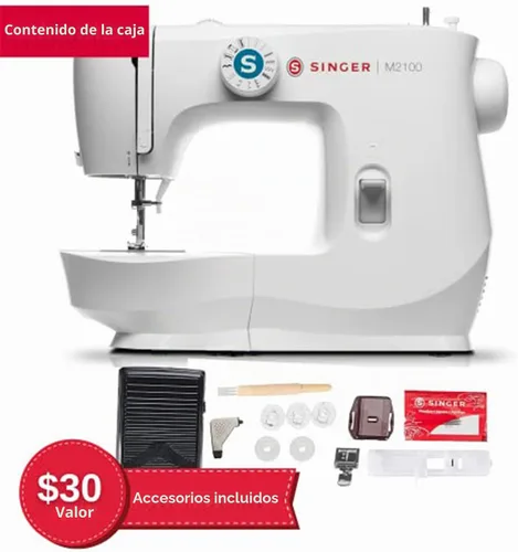 Vista 5 de SINGER® Máquina de coser compacta y ligera M2100 con kit de accesorios