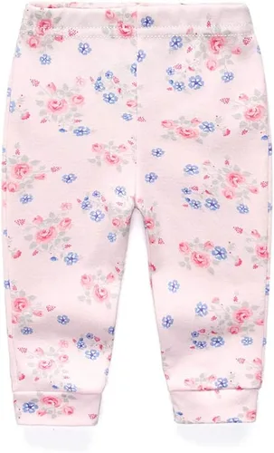 Vista 4 de Paquete de 4 pantalones unisex de algodón para bebé recién nacido, leggings casuales bordados de 0 a 24 meses para niños y niñas