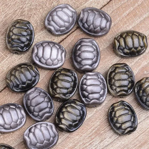Vista 3 de 3 cuentas con colgante de concha de obsidiana de plata dorada de cristal natural tallado, curación