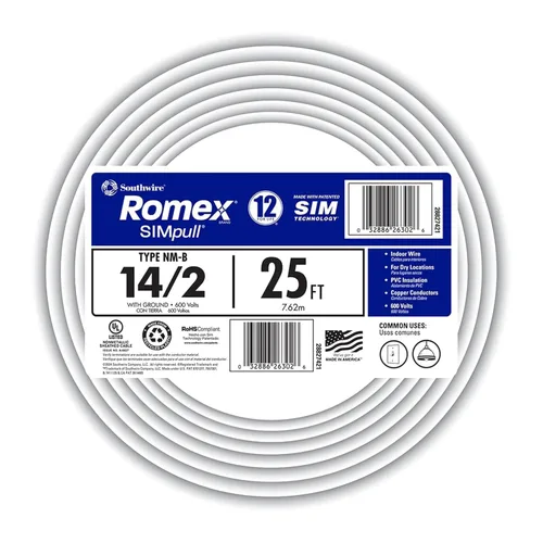 Vista 13 de Southwire Company #28827455 250' 14/2 W/G NM Cable