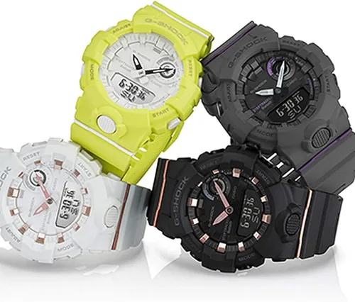 Vista 6 de G-Shock - Reloj de enlace móvil de la serie S para mujer, NegroOro, Casual