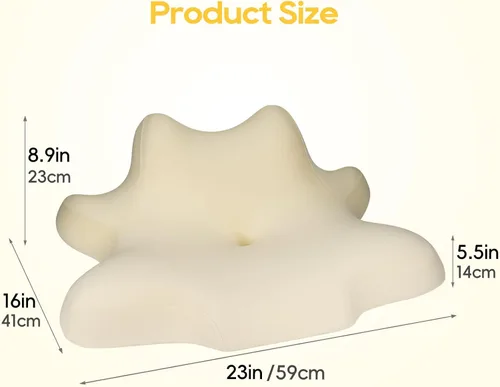 Vista 3 de Almohada de lectura para acostarse, inclinarse y estar propensa, almohada de espuma viscoelástica de contorno, almohada cervical ergonómica