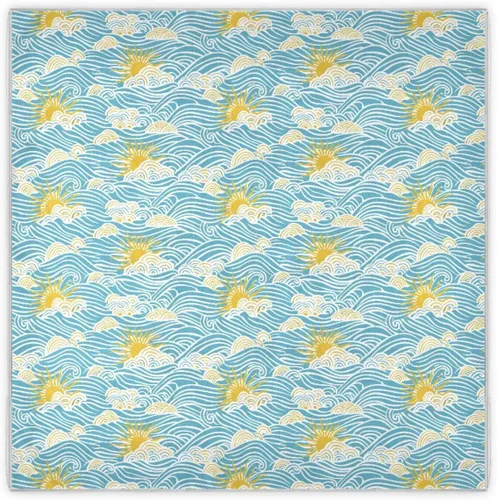 Vista 2 de Silk square Retro Sky Sun Waves scarves and wraps elegant for women for evening 35.4 Inches bufandas para mujer