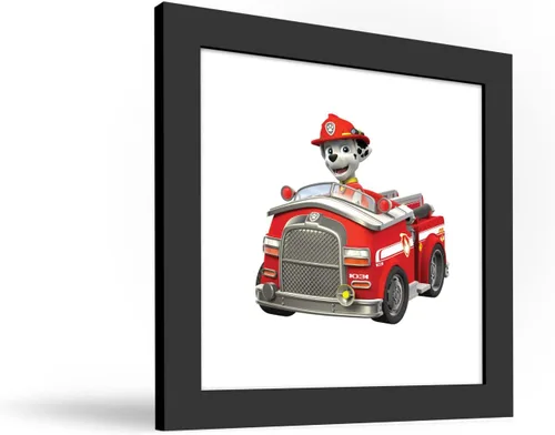 Vista 2 de Trends International Gallery Pops Nickelodeon PAW Patrol - Póster de pared de Marshall's Fire Engine, 12 x 12 pulgadas, versión enmarcada en negro