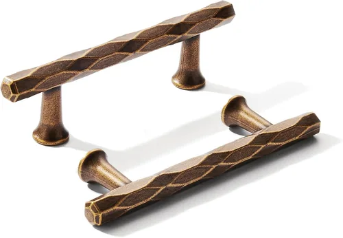 Vista 17 de Paquete de 1 tirador de gabinete de bronce aceitado martillado de 12 Bronce frotado con aceite