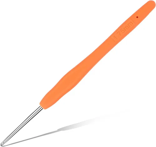 Vista 8 de Gancho de ganchillo de 0,5 mm, mango ergonómico para manos con artritis, agujas de tejer extra largas para principiantes y lana para ganchillo