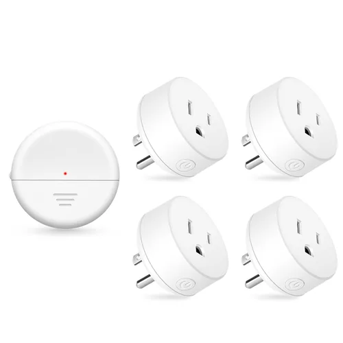 Vista 68 de NineLeaf - Enchufe de salida de control remoto, interruptor de luz de encendido y apagado inalámbrico desmontable 500FT Light Plug Decorator
