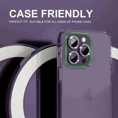 Vista 145 de Choiche Compatible para iPhone 16 Pro/iPhone 16 Pro Max Protector de Lente de Cámara, Vidrio Templado 9H Protector de Pantalla de Cubierta de Cámara