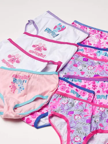 Vista 3 de Blue's Clues & You! Girls' Tienda Exclusive 10pk of 100% Combed Cotton Underwear, Sizes 18m, 23 and 4t