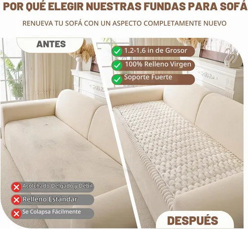 Vista 6 de Funda para sofá para perros lavable, fundas para sofá de 3 cojines no deslizantes, duraderas y peludas, funda para sofá apta para mascotas