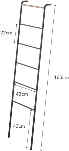 Vista 7 de Toallero YAMAZAKI Home con forma de escalera, color blanco