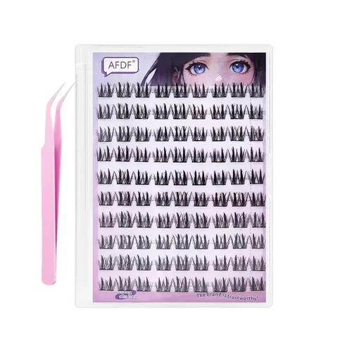Vista 9 de Extensión de Pestañas DIY Efecto 3D Natural Individual 9/11/12mm Pestañas 80 Racimos Pestañas de Volumen Set Mixto, Extensión de Pestañas Caseras