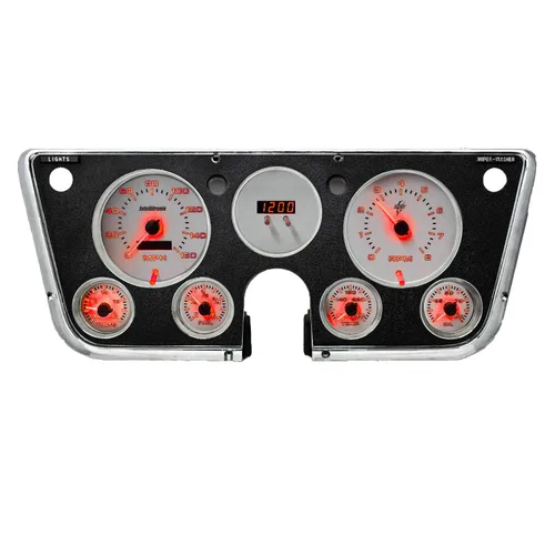 Vista 2 de Intellitronix Panel de calibre analógico para camioneta Chevy C10 1967-1972 – Actualización del grupo de instrumentos de tablero Velocímetro, Azul
