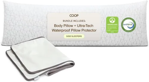 Vista 10 de Coop Home Goods, almohadilla de cuerpo total con espuma de memoria desmenuzable ajustable, perfecta para abrazar y acurrucarse, lavable, 20 x 54