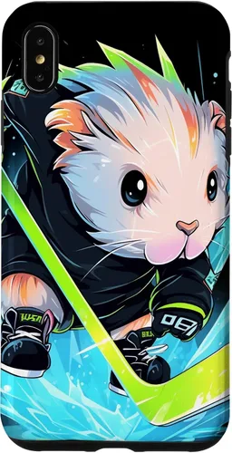 Vista 7 de Funda para iPhone 15 de conejillo de indias Jugador de hockey sobre hielo