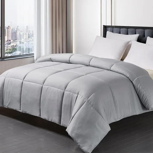 Vista 16 de Blue Ridge Home Fashions - Edredón sintético de microfibra para todas las estaciones, relleno de poliéster hipoalergénico, Algodón, Negro, King