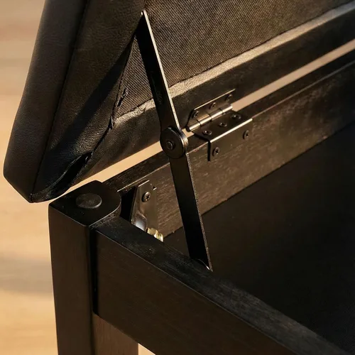 Vista 9 de Roland PB1 - Banco de piano con compartimento de almacenamiento, paquete negro con pedal de sostenimiento
