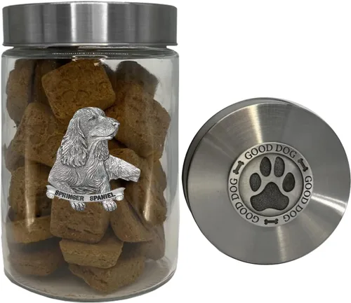 Vista 31 de Heritage Pewter Basset Hound Good Dog Treat Jar – Tarro de golosinas de 34 onzas con tapa hermética a rosca Regalo para propietarios de Basset