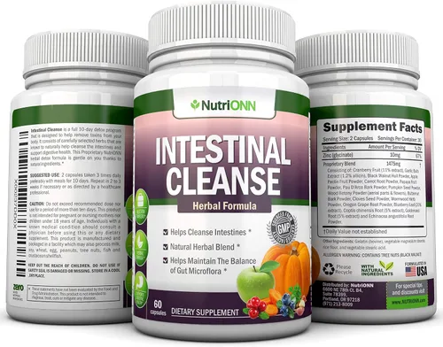 Vista 6 de Limpieza intestinal - Fórmula de desintoxicación de hierbas totalmente naturales - Programa completo de desintoxicación de 10 días - Ajenjo