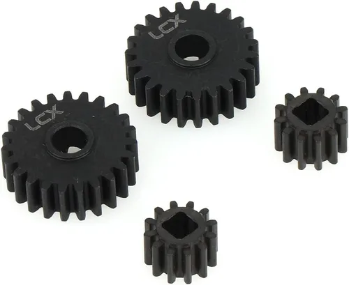 Vista 3 de LCX Carreras 1/10th RC Crawler Car Hardened Steel Portal Drive Gear Set 32P 23T/12T para Axial SCX10 III AXI03007 Capra UTB10,Actualizaciones Piezas
