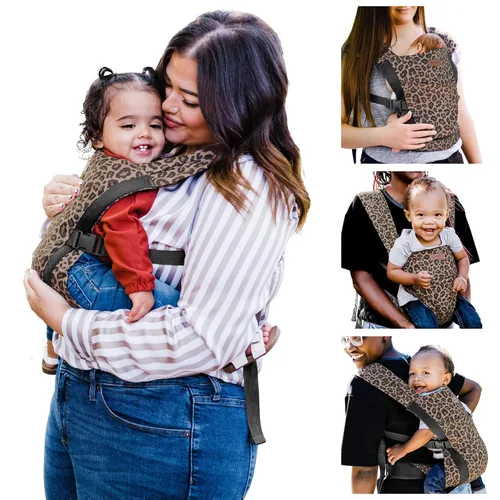 Vista 9 de JJ Cole Agility Flex Cargador de bebé elástico – Portabebés de recién nacido a niño pequeño – Talla única para la mayoría de los padres – Mujeres