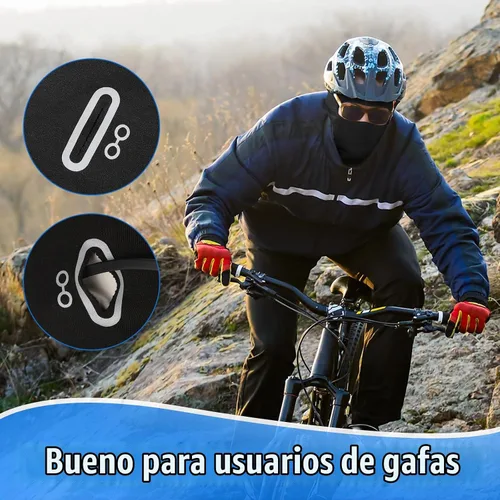 Vista 4 de Suhine 5 Piezas Máscara de Esquí de Pasamontañas Invierno, Resistente al Viento, Máscara Facial Completa Térmica para Clima Frío con Raya