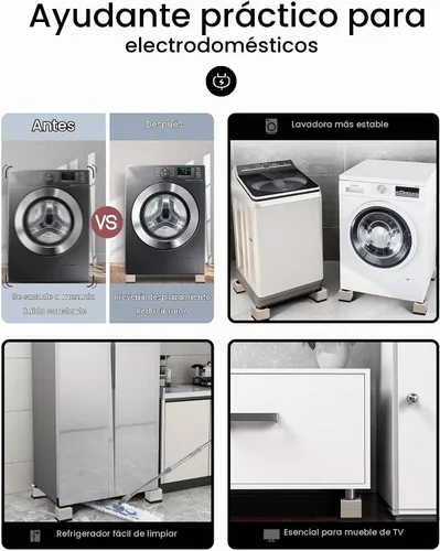 Vista 7 de Elevadores de Muebles, Tclouda Soportes para Cama/Sofá/Escritorio/Mesa/Patas de Silla/Refrigerador de 1.5, 3 y 4 Pulgadas, Bloques Ajustables