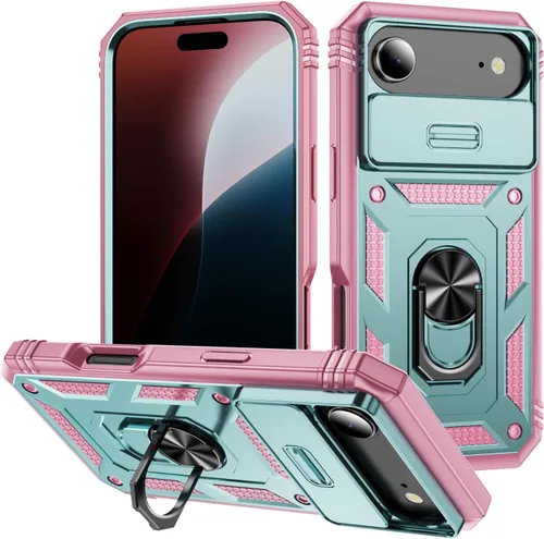 Vista 68 de Funda para iPhone 14, a prueba de golpes, resistente a los impactos, con lente deslizante protectora para iPhone 14 (6.1 pulgadas) (azul)