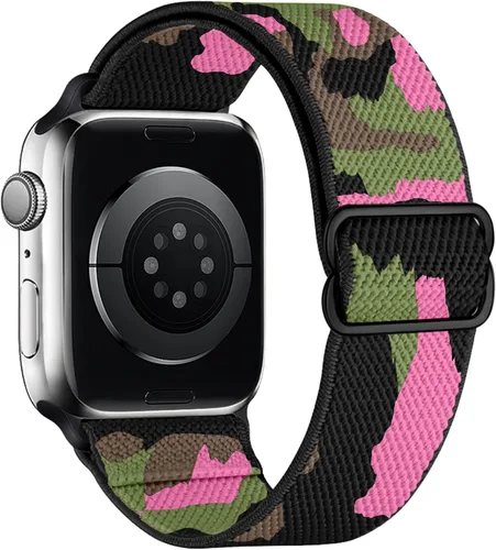 Vista 25 de Correas elásticas de nailon compatibles con Apple Watch de 1.496 pulgadas, 1.575 pulgadas, 1.614 pulgadas, 1.654 pulgadas, 1.732 pulgadas, 1.732