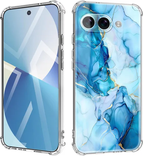 Vista 30 de Funda para Google Pixel 9A 5G, diseño de flores, delgada, anticaídas, a prueba de golpes, suave, a prueba de golpes, transparente, funda protectora
