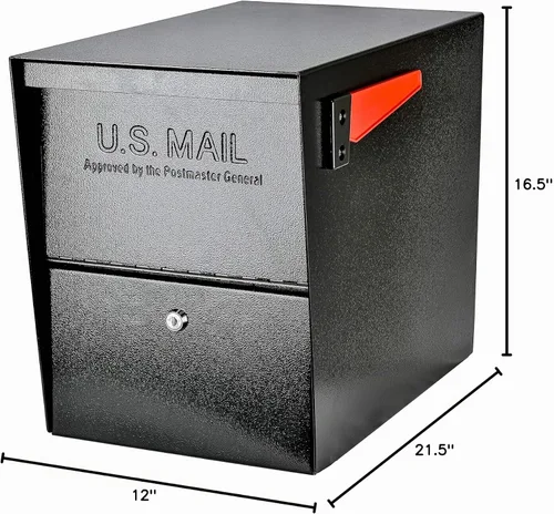 Vista 16 de Buzón de seguridad Mail Boss , 7206 Patented anti-pry lock, oversized package door, dedicated outgoing mail shelf for home business, heavy-duty