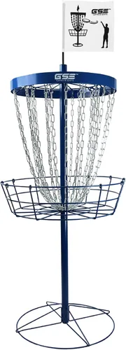 Vista 10 de GSE Pro 24-Chain Disc Golf Basket, Portable Regulation Size Goal Target