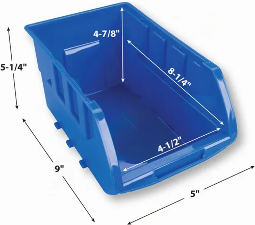 Vista 3 de Performance Tool W5196 Bandejas de almacenamiento grandes apilables de 4 piezas (9.25 x 6 x 5 pulg.)