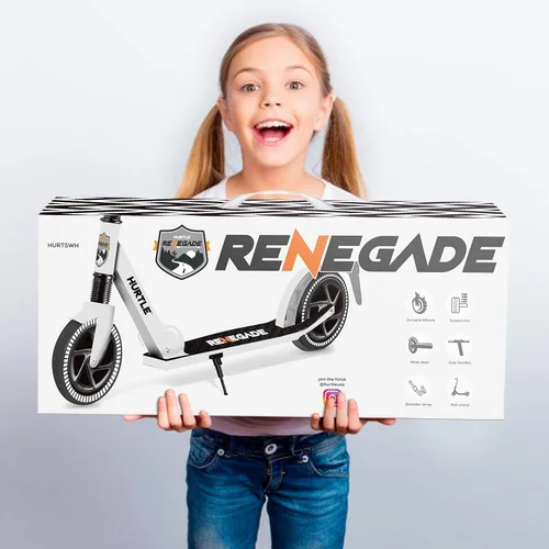 Vista 8 de Hurtle Patinete compacto para adolescentes, monopatín plegable con altura ajustable, cubierta antideslizante de aleación, ruedas de 8 pulgadas
