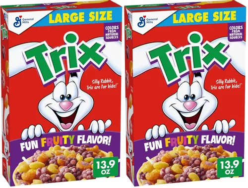 Vista 17 de Trix Cereal de desayuno, 6 formas afrutadas, hecho con grano entero, 10.7 onzas Grano entero, buena fuente de calcio, 12 vitaminas y minerales
