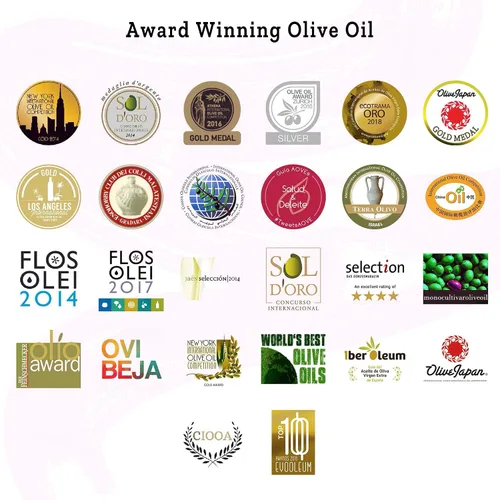 Vista 5 de SUPREMO Arbosana - Aceite de oliva virgen extra – Aceite de oliva orgánico prensado en frío en botella de vidrio, 100% puro y natural, AOVE español