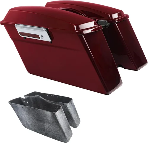 Vista 15 de Alforjas rígidas TCMT con maletero y llaves de cierre para Harley Touring Road King Road Street Glide Ultra Classic FLHT FLHR FLHX 1994-2013