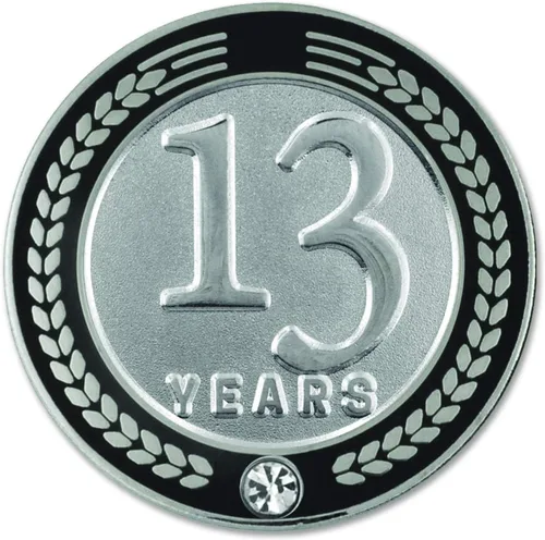Vista 19 de PinMart Years of Service Award Employee Recognition Gift Pin de solapa - Negro