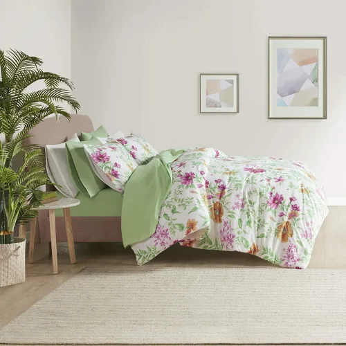 Vista 10 de Comfort Spaces - Acogedor edredón con diseño moderno e informal, con juego completo de sábanas y con bolsillo lateral, cubierta para todas
