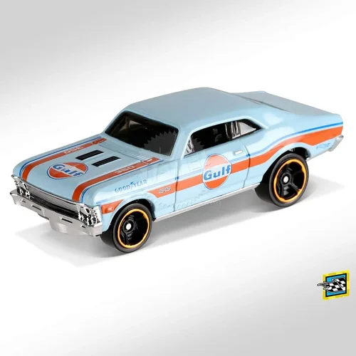 Vista 2 de Hot Wheels HW Speed Graphics 7/10 '68 Nova White Gulf