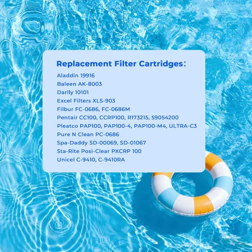 Vista 7 de Cartucho de filtro de piscina CCRP100, compatible con Pentair Clean & Clear 100, 160316, EC-160316, Pentair Clean and Clear RP 100, 160354