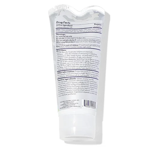 Vista 2 de California Kids Protector solar SPF 30 + Súper sensible (sin perfume) Protector solar mineral para niños Cara + cuerpo Dióxido de titanio