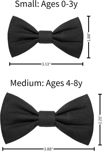 Vista 22 de Handmade Pre-Tied Clip on Bow Tie for Baby to Young Boy