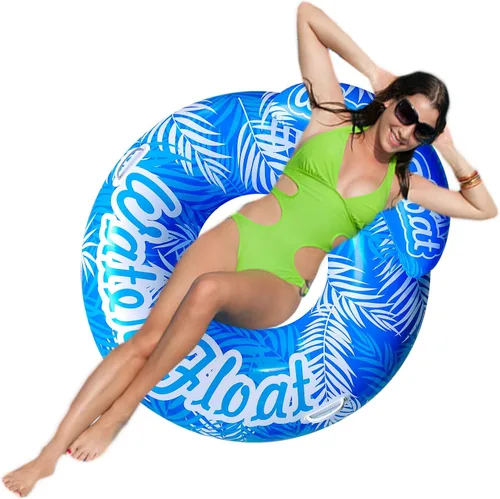 Vista 4 de Flotador de piscina para adultos, flotadores de playa para adultos, balsas inflables, sofá de aire para piscina, silla flotante, con dos asas, ideal