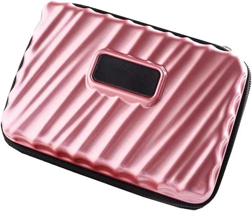 Vista 7 de Neceser de maquillaje con cremallera rígida y duradero, resistente a los golpes, para mujer, estuche Cosmático, impermeable, almacenamiento al aire