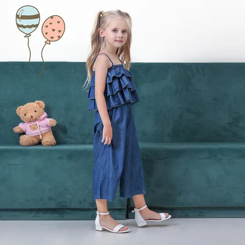 Vista 48 de Athlefit Sandalias para niñas, puntera abierta, correa en el tobillo, tacones bajos, zapatos de vestir para niñas pequeñas y grandes