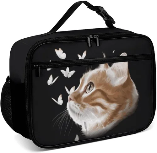 Vista 8 de Lonchera reutilizable de libélula con aislamiento, bolsa enfriadora, lonchera para comida y comida, bolsa de mano para mujeres, niños, niñas