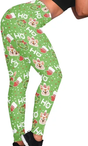 Vista 5 de PZZ BEACH Leggings de yoga de cintura alta Scrunch Booty Pants Ropa atlética Novetly Pattern Fitness Pantalones largos
